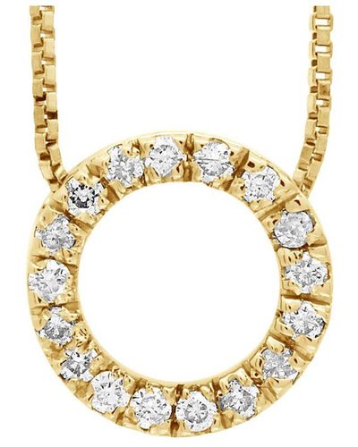 Diadema Circle Halsketting Diamonds 0.080 Cts Yellow Gold - Metallic