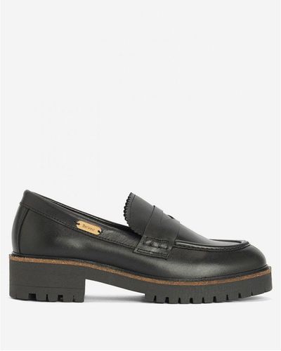 Barbour Norma Penny Loafers - Black