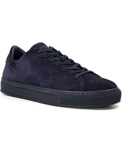Dune Thorn Leather Cupsole Trainers - Blue