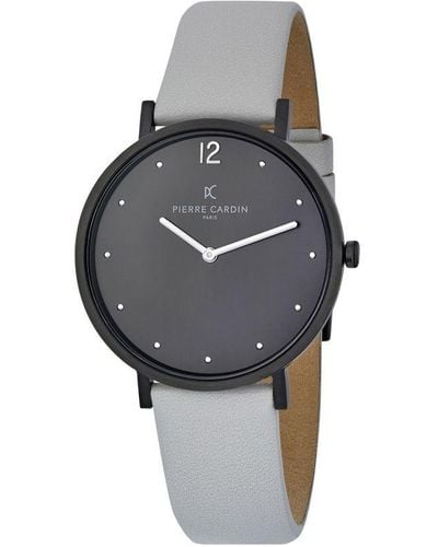 Pierre Cardin Belleville Simplicity Watch Cbv.1037 Leather - Grey