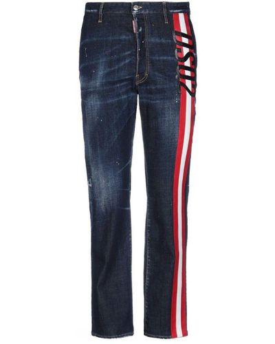 DSquared² Cool Guy Jean Side Stripe Jeans - Blauw
