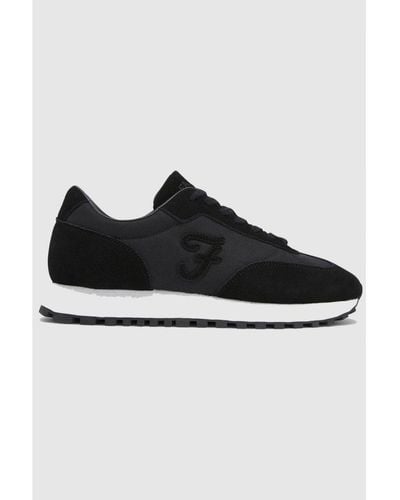 Farah 'Finley' Casual Lace Up Trainers Rubber - Black
