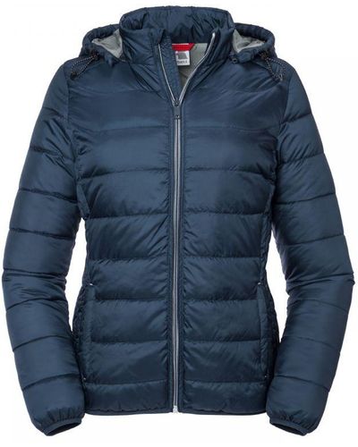 Russell Ladies Nano Hooded Jacket (French) - Blue