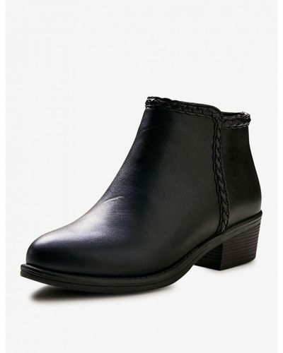 RIVERS Oft Perry Zip Ankle Boot - Black