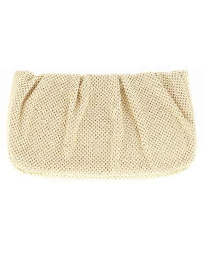Wynsors Small Clutch Bag Kate Zip Fastening Mesh Textile - Natural