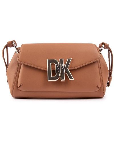 DKNY Logo Handbag - Brown