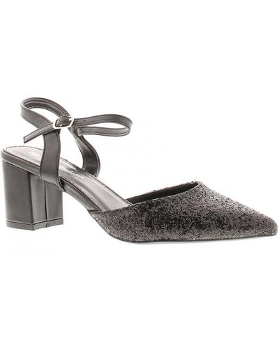 Wynsors Sparkly Court Shoes Aubrey Buckle - Metallic