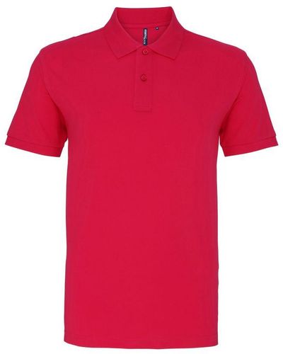 Asquith & Fox Poloshirt Met Korte Mouwen (heet Roze) - Rood