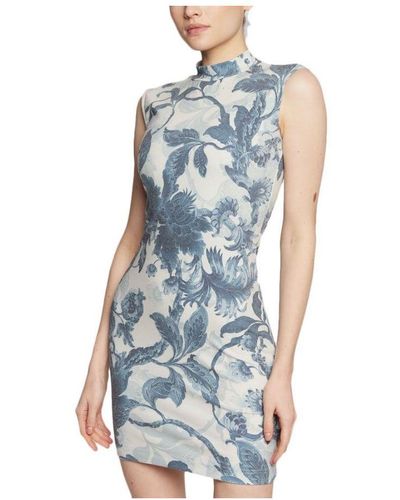 Guess Floral Print Dress - Blue