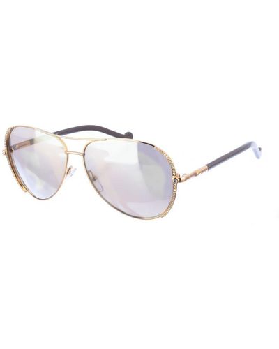 Liu Jo Womenss Oval Shape Metal Sunglasses Lj102Sr - Metallic