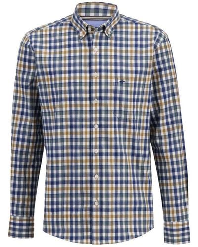 Fynch-Hatton Long Sleeved Shirt Pale Berry - Blue
