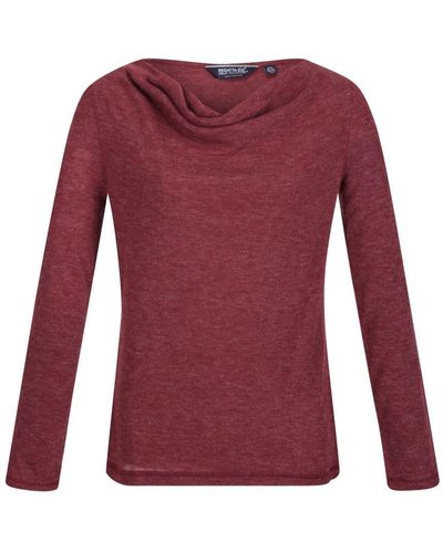 Regatta Ladies Frayda Long Sleeved T-Shirt (Claret) - Red