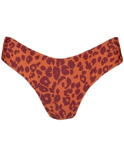 Barts High Leg Bikinibroekje Des Oranje/rood