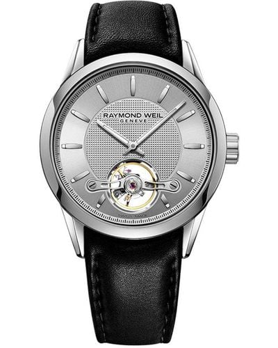 Raymond Weil Freelancer Open Heart Watch 2780-Stc-65001 Leather (Archived) - Grey