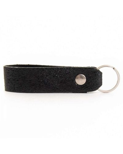 Purapiel Key Ring Mikeyglam In Black Leather