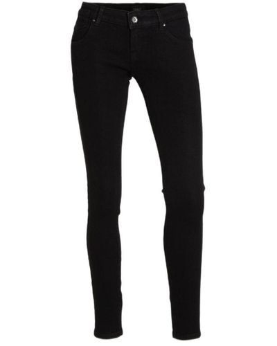 ONLY Extra Low Waist Push-up Skinny Jeans Onlcoral Black - Zwart