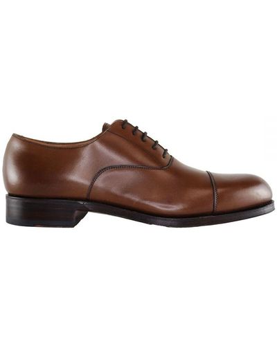 Hackett Plain Top Brown Shoes Patent Leather