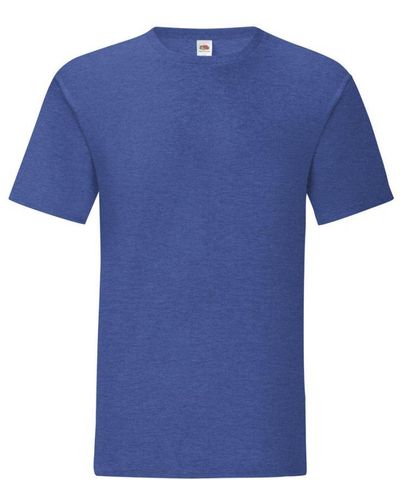 Fruit Of The Loom Iconic T-Shirt (Pack Of 5) (Heather Royal) - Blue