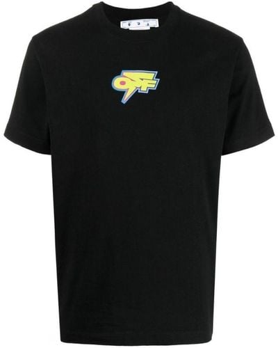 Off-White c/o Virgil Abloh Off- Degrade Thunder Logo Slim Fit T-Shirt - Black
