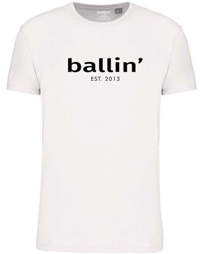 Ballin Amsterdam Est. 2013 Tee Ss Regular Fit Shirt Wit
