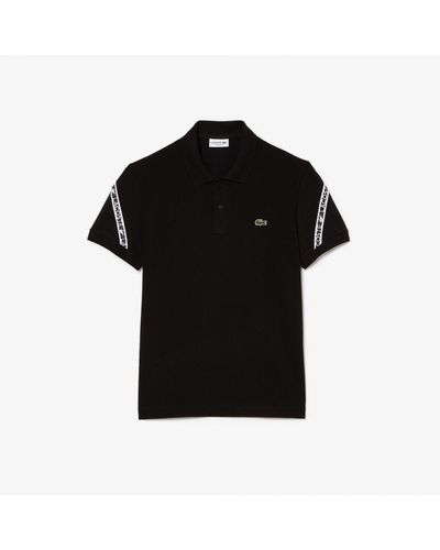 Lacoste Regular Fit Stretch Mini Pique Polo Shirt - Black