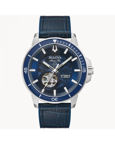 Bulova Marine Star Horloge Blauw 96a291