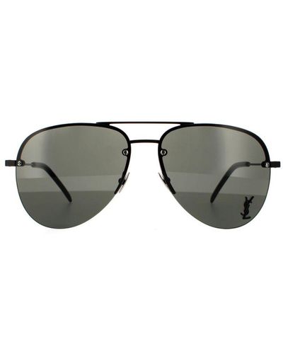 Saint Laurent Aviator Sunglasses Metal - Grey