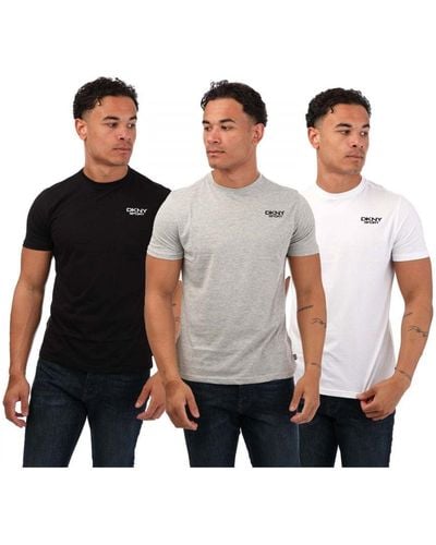 DKNY 3 Pack Embroidered Logo T-Shirt - Multicolour