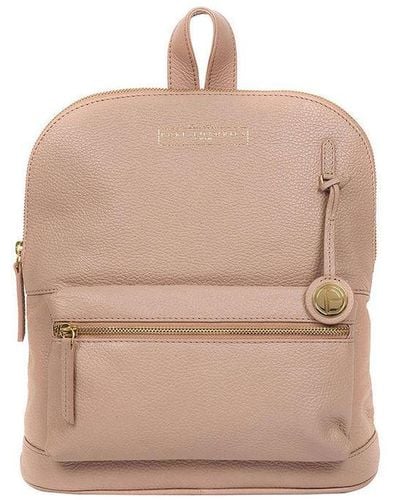 Pure Luxuries 'Kinsely' Blush Leather Backpack - Natural