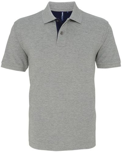 Asquith & Fox Classic Fit Contrast Polo Shirt (Heather/ ) - Grey