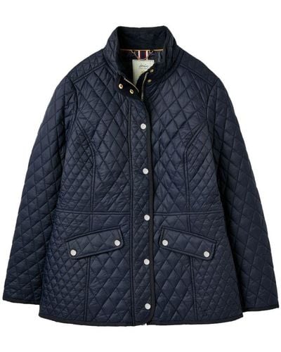 Joules Allendale Padded Quilted Country Jacket Coat Corduroy - Blue