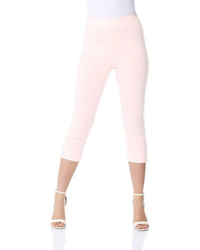 Roman Cropped Stretch Trouser - Pink