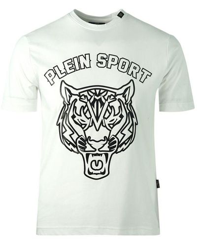 Philipp Plein Tiger Head Logo White T-shirt Cotton