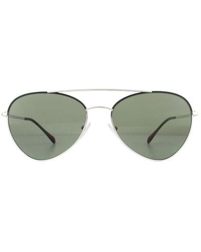 Prada Sunglasses 50Ss Gaq5X1 Polarized Metal - Green