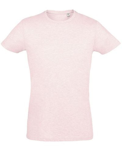 Sol's Regent Slim Fit Short Sleeve T-Shirt (Heather) - Pink