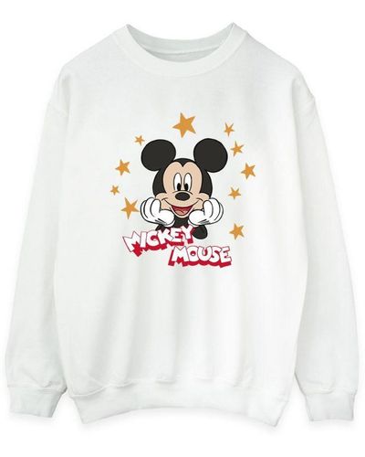 Disney Mickey Mouse Stars Sweatshirt - White