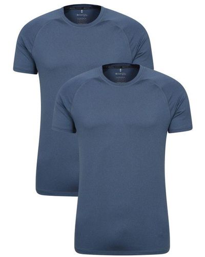 Mountain Warehouse Agra Isocool T-Shirt (Pack Of 2) () - Blue