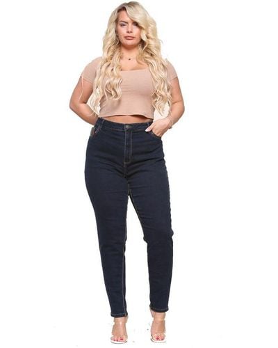 MYT Skinny Fit Curvy Style Stretch Denim Jeans - Blue