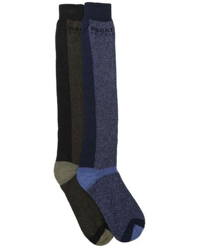 Regatta Pro Assorted Designs Set Laarzensokken (pak Van 2) (blauw/zwart)