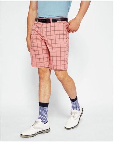 Ted Baker Golfshr Printed Golf Chino Shorts, Cotton - Pink