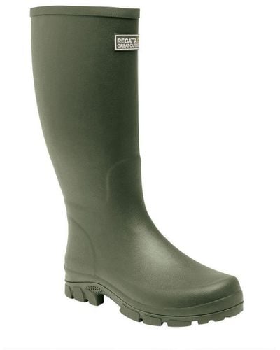 Regatta Mumford Ii Tall Durable Weather Protect Wellington Boots - Green