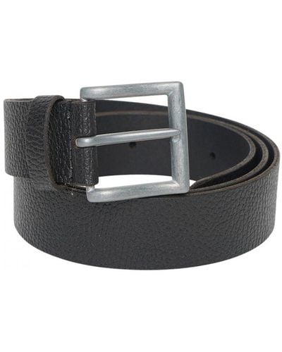 Barneys Originals Real Leather Belt - Black