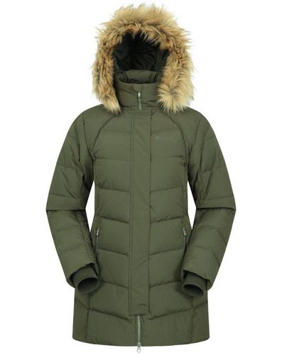 Mountain Warehouse Isla Ii Lange Donzen Jas (donkere Khaki) - Groen