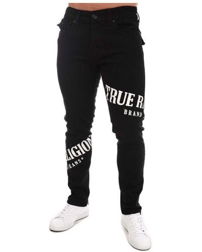 True Religion Rocco Sn Flap Toss Logo Jeans - Black