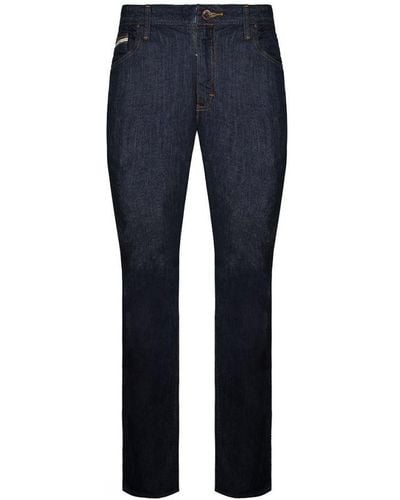 Vans Off The Wall V66 Slim Low Rise Straight Leg Jeans - Blue