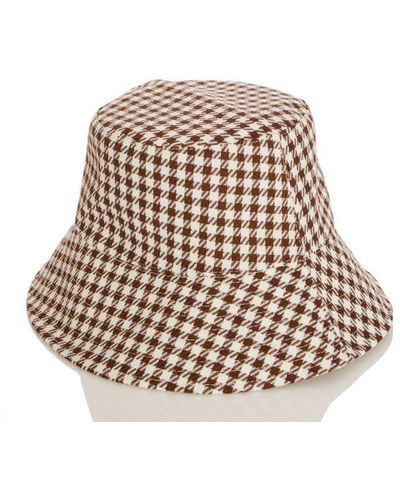 Quiz Dog Tooth Bucket Hat - White