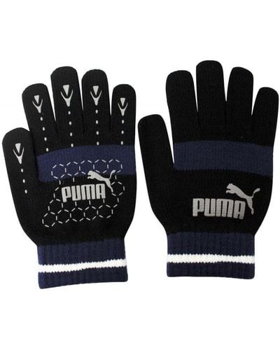 PUMA No 1 Logo Cat Magic Winter Gloves 7g Black Blue 041504 01 Textile