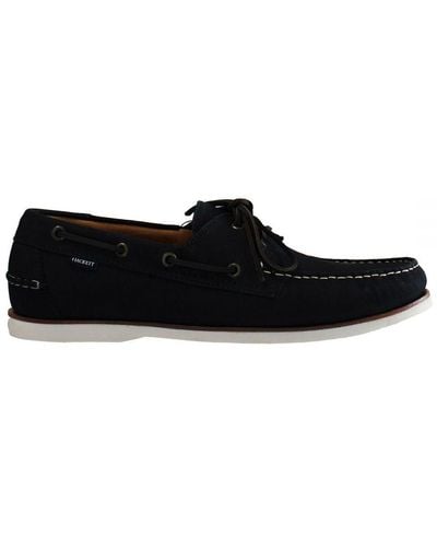 Hackett Aldeney Navy Shoes Nubuck Leather - Black