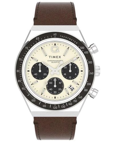 Timex Q Diver Watch Tw2V42800 Leather (Archived) - Grey