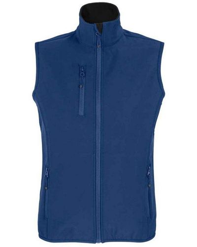 Sol's Ladies Falcon Softshell Recycled Body Warmer (Abyss) - Blue